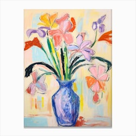 Flower Painting Fauvist Style Iris 2 Canvas Print