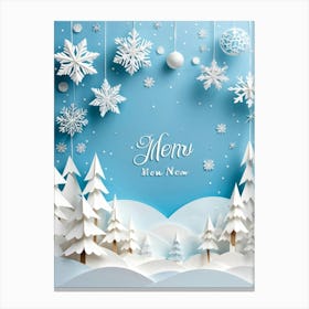 A Festive Greeting Design Winter Themed Typography Converges On A Celebratory Header Decorated Wit (7) Canvas Print