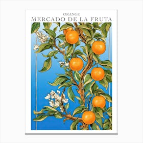 Mercado De La Fruta Orange Illustration 1 Poster Canvas Print