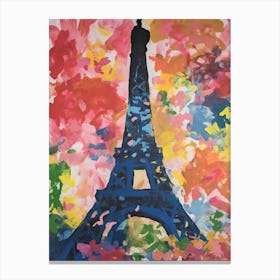 Eiffel Tower Paris France Henri Matisse Style 24 Canvas Print