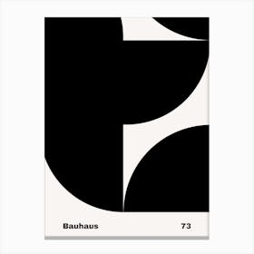 Geometric Bauhaus Poster B&W 73 Canvas Print