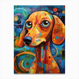 Cool Dachshund dog poster Canvas Print