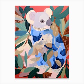 Maximalist Animal Painting Koala 1 Canvas Print