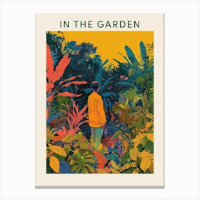 In The Garden Poster Yellow 1 Canvas Print