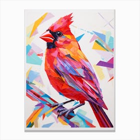 Colourful Bird Painting Northern Cardinal 3 Canvas Print