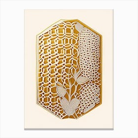 Honey Comb 3 William Morris Style Canvas Print