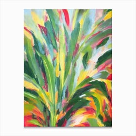 Banana Plant Impressionist Painting Canvas Print