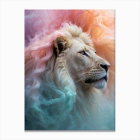 Lion In The Clouds Canvas Print
