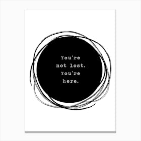 Not Lost Canvas Print