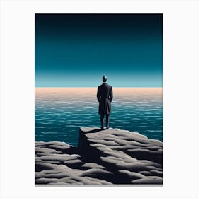 Man On The Cliff Canvas Print