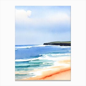 Collaroy Beach, Australia Watercolour Canvas Print