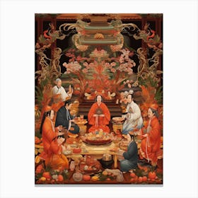 Chinese Ancestor Worship Illustration 11 Canvas Print