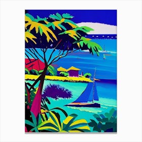 Pemba Island Tanzania Colourful Painting Tropical Destination Canvas Print