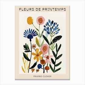 Spring Floral French Poster  Prairie Clover 2 Canvas Print