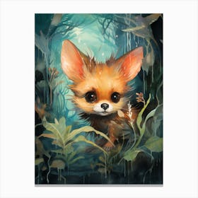 Adorable Chubby Swimming Possum 1 Canvas Print