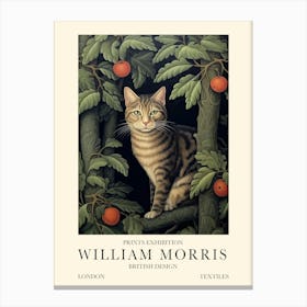 William Morris London Exhibition Poster Cat Tree Canvas Print