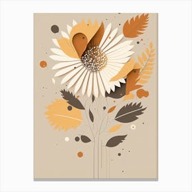 Abstract Flower Paper Cut Canvas Print