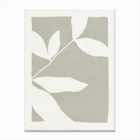 Gray Leaves 02 Canvas Print