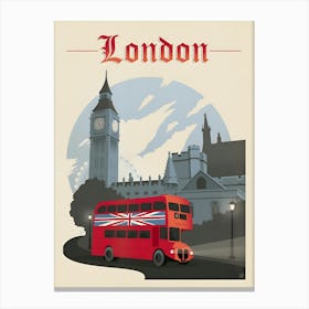 London Bus Canvas Print