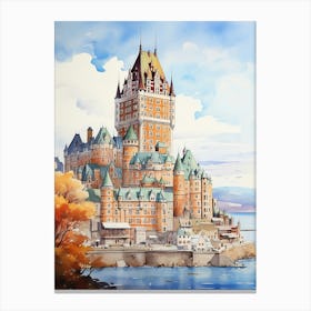 Château Charisma: Frontenac's Quebec Skyline Canvas Print