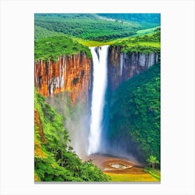 Kaieteur Falls Of The North, Guyana Majestic, Beautiful & Classic (3) Canvas Print