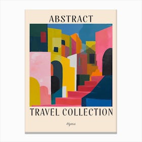 Abstract Travel Collection Poster Algeria 8 Canvas Print