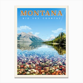 Montana Travel Poster Canvas Print