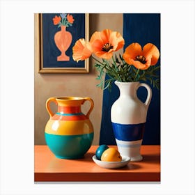 Vases And Flowers 1 Canvas Print