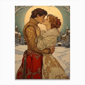 Kissing Couple Canvas Print
