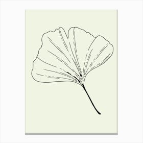 Ginkgo Leaf line art Canvas Print