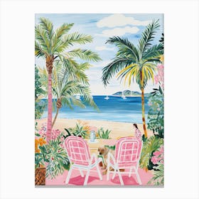 Palm Beach, Australia, Matisse And Rousseau Style 2 Canvas Print
