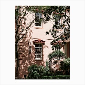 Savannah Pink Building, South Carolina Canvas Print