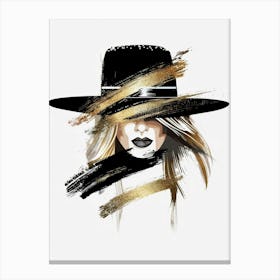 Woman In A Hat 56 Canvas Print