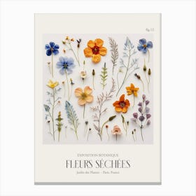 Fleurs Sechees, Dried Flowers Exhibition Poster 12 Canvas Print