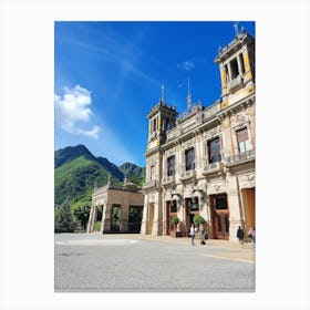 Italy San Pellegrino Terme hotel palace Canvas Print