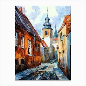 Street In Old Town Canvas Print