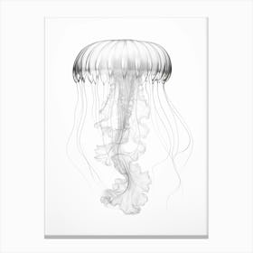 Box Jellyfish Drawing 7 Canvas Print