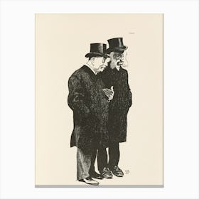 Two Men In Hats Canvas Print