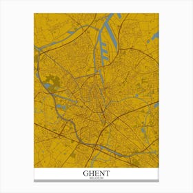 Ghent Yellow Blue Canvas Print