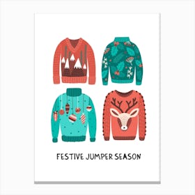 Festive Jumper Season Canvas Print