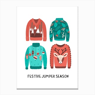 Festive Jumper Season Canvas Print