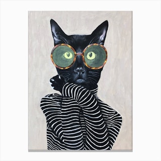 Fashion Cat Canvas Print