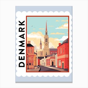 Denmark 1 Travel Stamp Poster Canvas Print