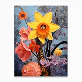 Surreal Florals Daffodil 2 Flower Painting Canvas Print