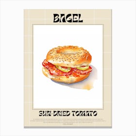 Sun Dried Tomato Bagel 4 Canvas Print