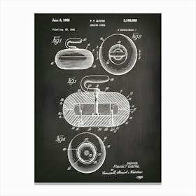 Curling Gifts, Curling Sport, Curling Rock, Curling Stone, Curling Art, Curling Decor, Curling Poster, Curling Blueprint, Curling, Sc088a1 Canvas Print