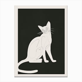 Minimalist Abstract Cat 1 Canvas Print