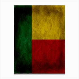 Benin Flag Texture Canvas Print