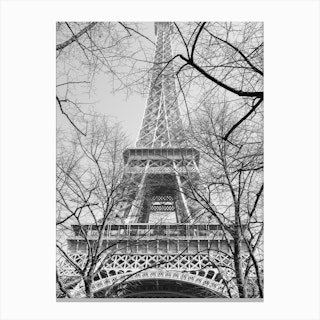 Tour Eiffel In Winter Canvas Print