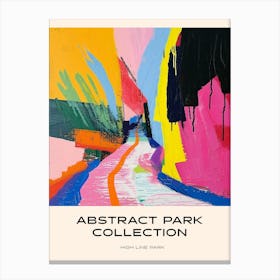 Abstract Park Collection Poster High Line Park New York City 2 Canvas Print